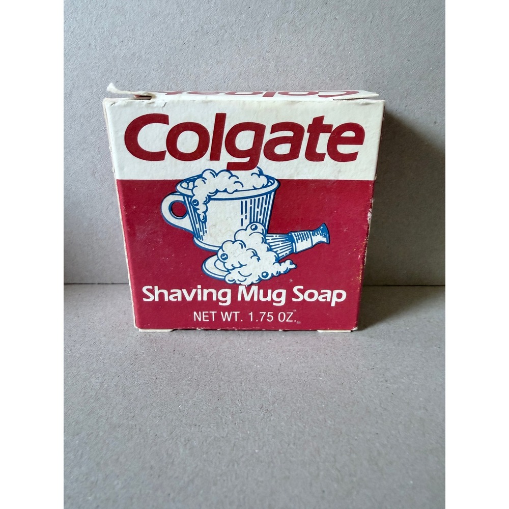 Vintage Colgate Shaving Mug Soap 1.75 oz Original Box Made in USA Collectible